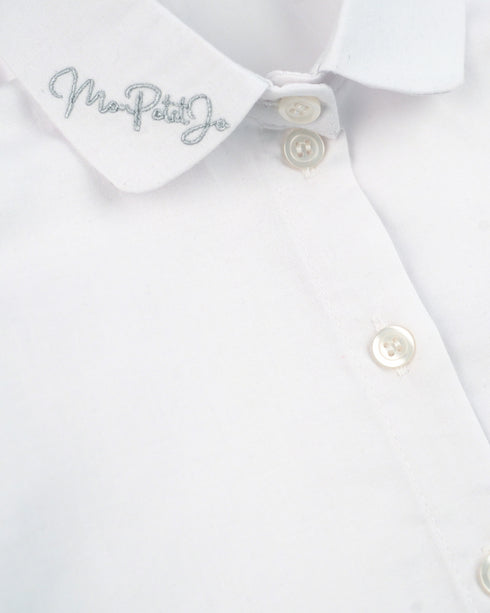 CAMISA BLANCA CUELLO BORDADO